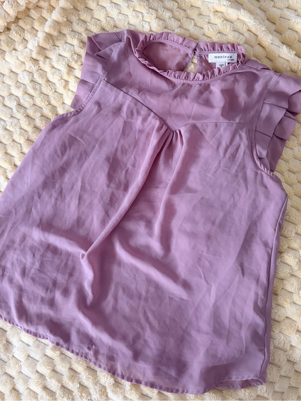 Ruffle Cap-Sleeve Top